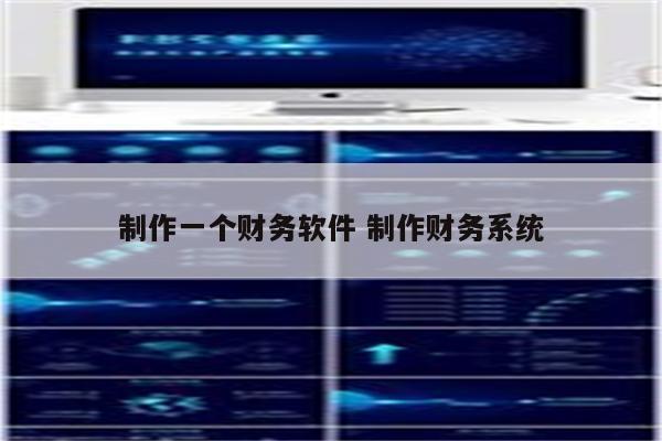 制作一个财务软件 制作财务系统