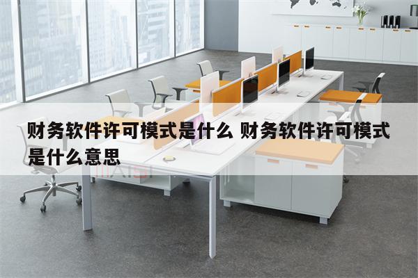 财务软件许可模式是什么 财务软件许可模式是什么意思