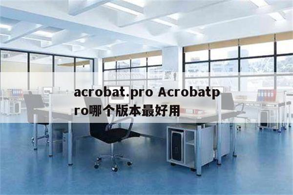 acrobat.pro Acrobatpro哪个版本最好用