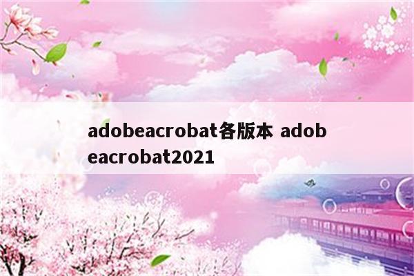 adobeacrobat各版本 adobeacrobat2021