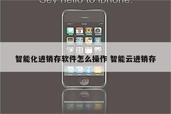 智能化进销存软件怎么操作 智能云进销存