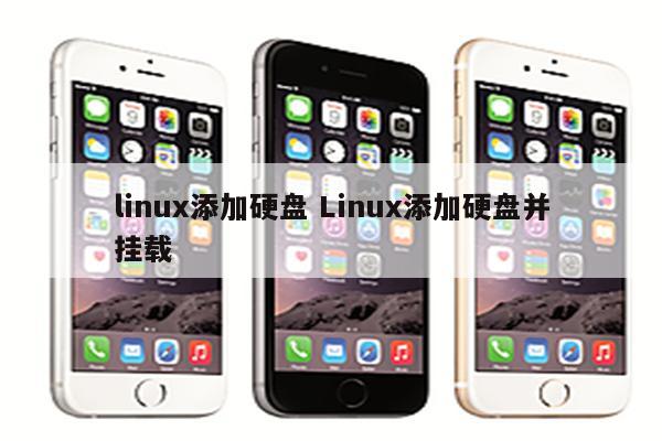 linux添加硬盘 Linux添加硬盘并挂载