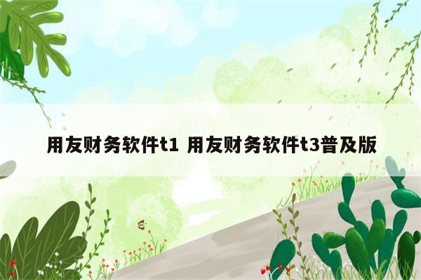 用友财务软件t1 用友财务软件t3普及版