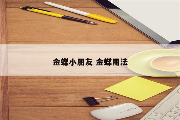 金蝶小朋友 金蝶用法