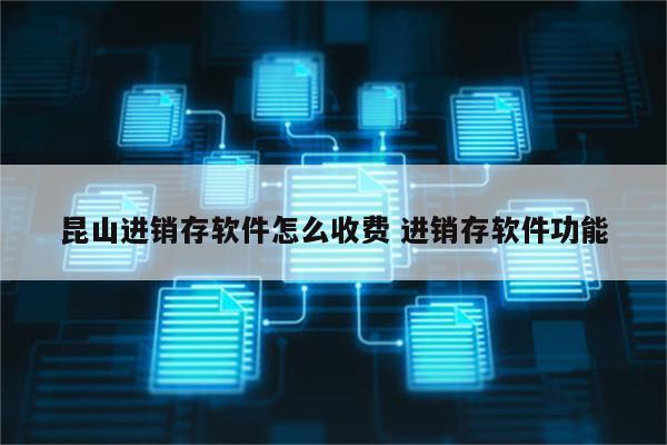 昆山进销存软件怎么收费 进销存软件功能