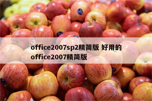 office2007sp2精简版 好用的office2007精简版