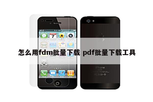 怎么用fdm批量下载 pdf批量下载工具