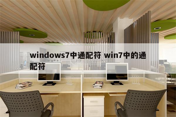 windows7中通配符 win7中的通配符