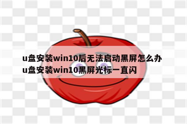 u盘安装win10后无法启动黑屏怎么办 u盘安装win10黑屏光标一直闪