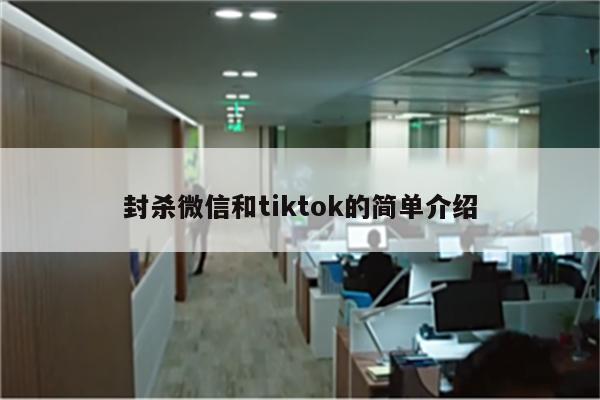 封杀微信和tiktok的简单介绍