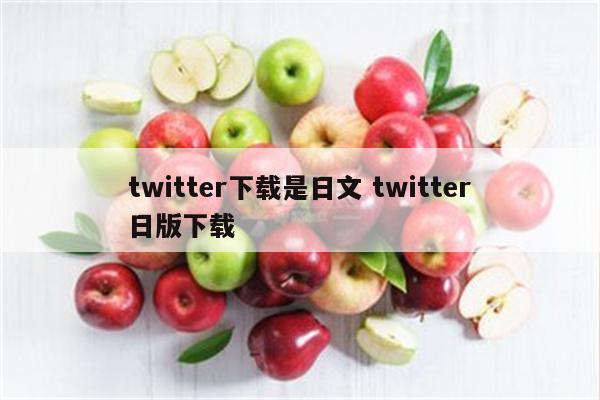 twitter下载是日文 twitter日版下载