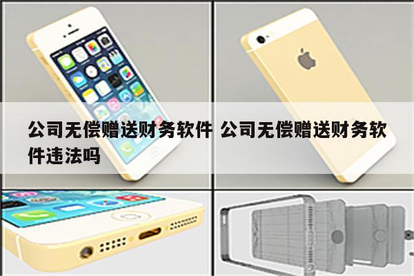 公司无偿赠送财务软件 公司无偿赠送财务软件违法吗