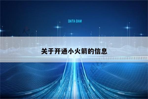 关于开通小火箭的信息