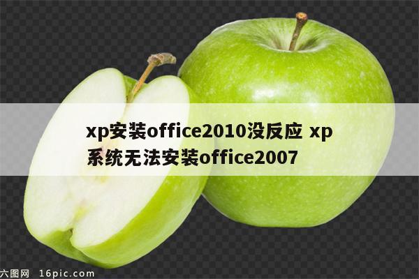 xp安装office2010没反应 xp系统无法安装office2007