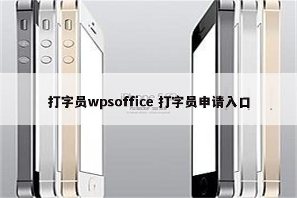 打字员wpsoffice 打字员申请入口