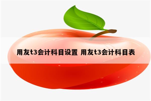 用友t3会计科目设置 用友t3会计科目表