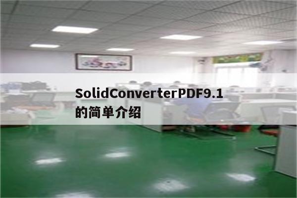 SolidConverterPDF9.1的简单介绍