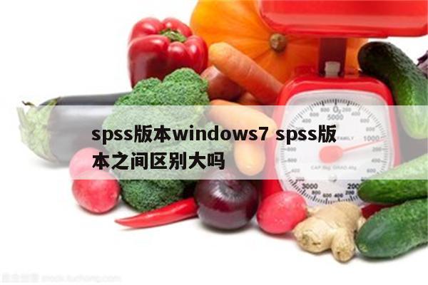 spss版本windows7 spss版本之间区别大吗