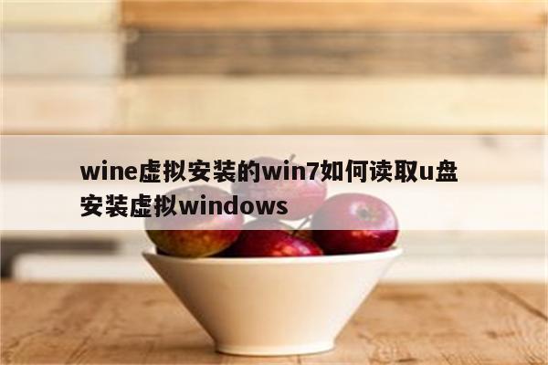 wine虚拟安装的win7如何读取u盘 安装虚拟windows