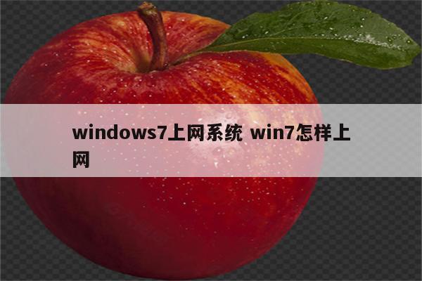 windows7上网系统 win7怎样上网