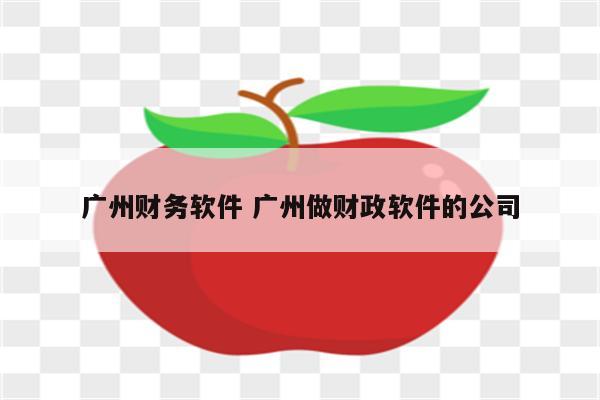 广州财务软件 广州做财政软件的公司