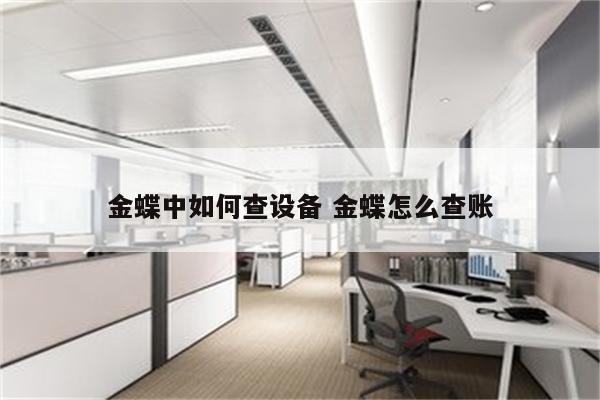 金蝶中如何查设备 金蝶怎么查账