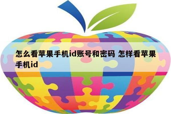 怎么看苹果手机id账号和密码 怎样看苹果手机id