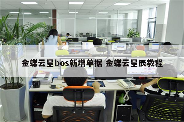 金蝶云星bos新增单据 金蝶云星辰教程