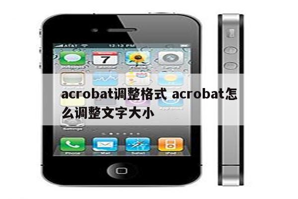 acrobat调整格式 acrobat怎么调整文字大小