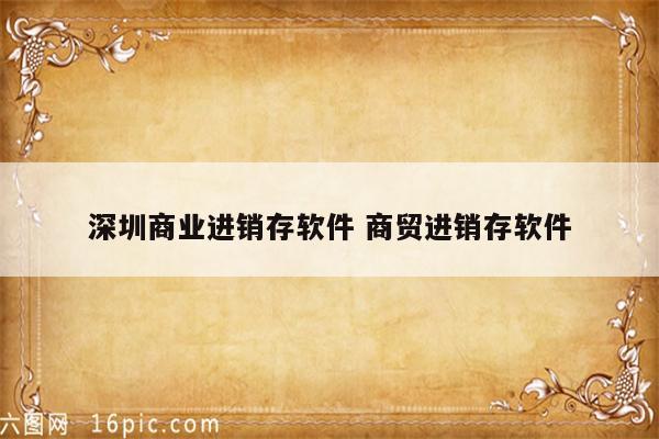 深圳商业进销存软件 商贸进销存软件