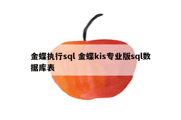 金蝶执行sql 金蝶kis专业版sql数据库表