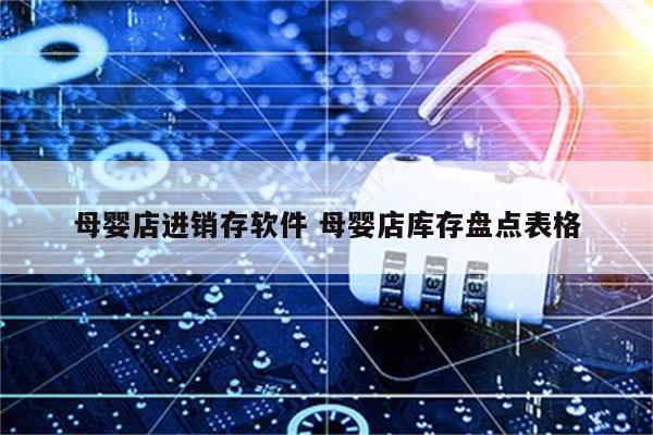 母婴店进销存软件 母婴店库存盘点表格