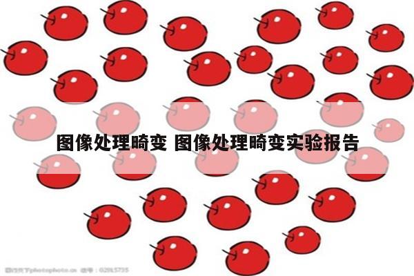 图像处理畸变 图像处理畸变实验报告