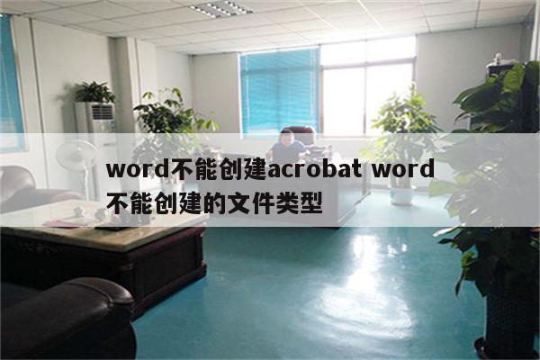 word不能创建acrobat word不能创建的文件类型