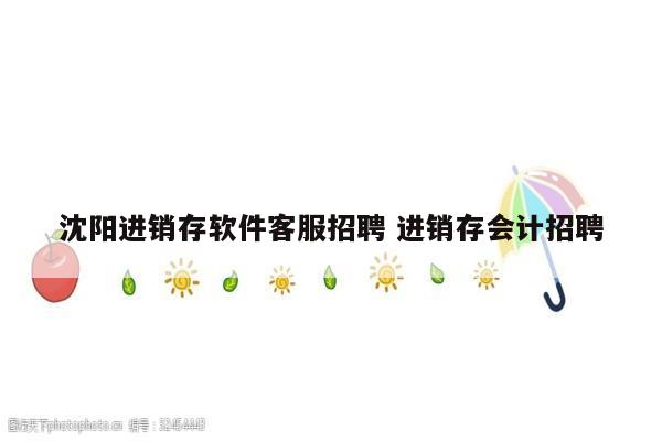 沈阳进销存软件客服招聘 进销存会计招聘