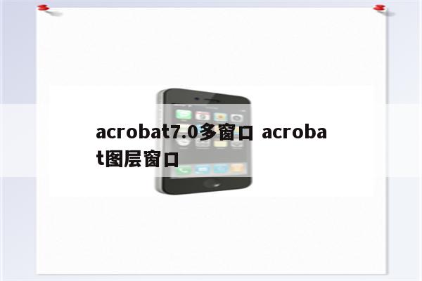 acrobat7.0多窗口 acrobat图层窗口