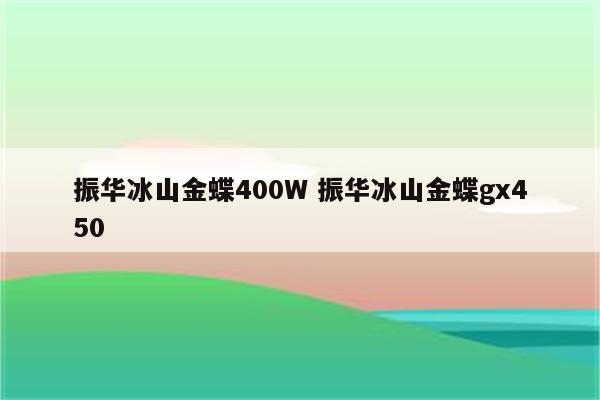 振华冰山金蝶400W 振华冰山金蝶gx450