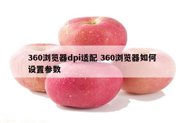 360浏览器dpi适配 360浏览器如何设置参数