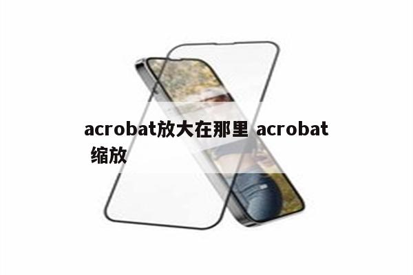 acrobat放大在那里 acrobat 缩放