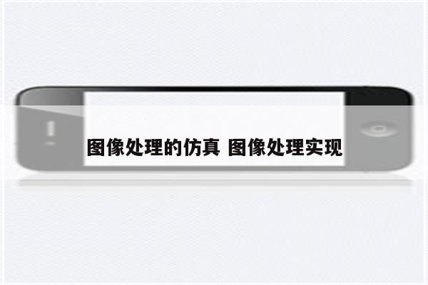 图像处理的仿真 图像处理实现