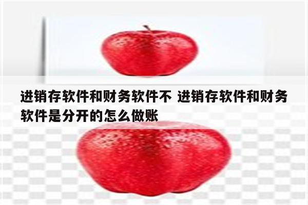 进销存软件和财务软件不 进销存软件和财务软件是分开的怎么做账