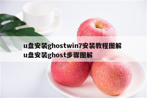 u盘安装ghostwin7安装教程图解 u盘安装ghost步骤图解