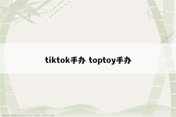 tiktok手办 toptoy手办