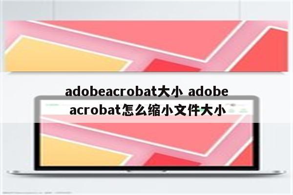 adobeacrobat大小 adobe acrobat怎么缩小文件大小