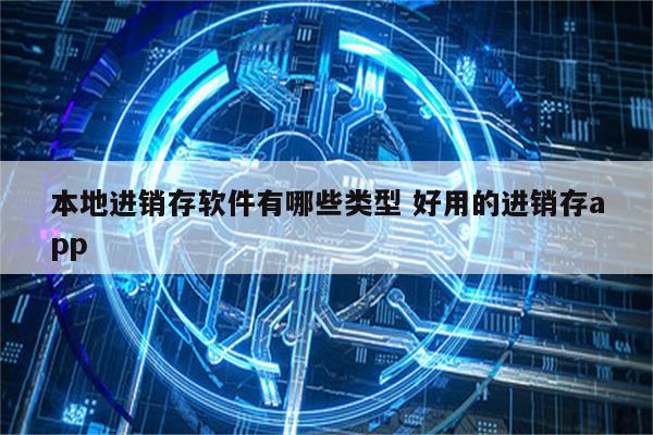 本地进销存软件有哪些类型 好用的进销存app