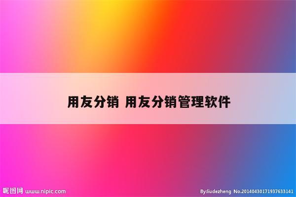 用友分销 用友分销管理软件