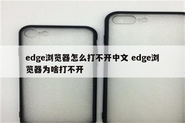 edge浏览器怎么打不开中文 edge浏览器为啥打不开