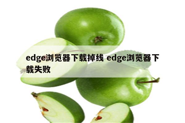 edge浏览器下载掉线 edge浏览器下载失败