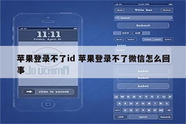 苹果登录不了id 苹果登录不了微信怎么回事