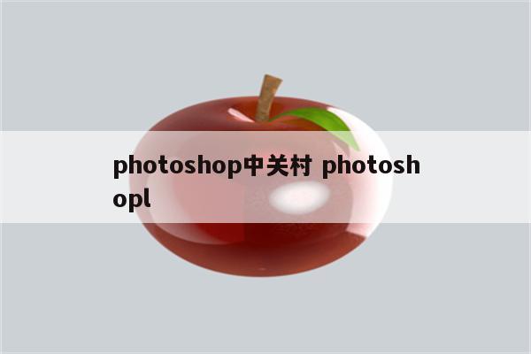 photoshop中关村 photoshopl